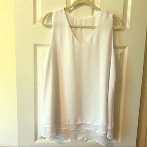 V-Neck Layered Sleeveless Blouse
